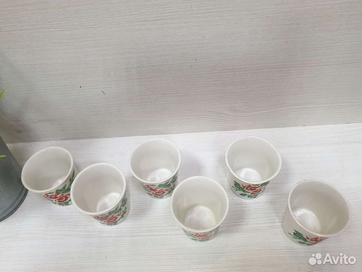 Фарфоровые стопки перламутровые 6шт