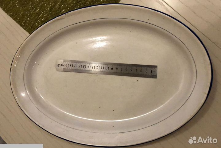 Большое блюдо 40*28 см. Клеймо всеукртрест, винтаж