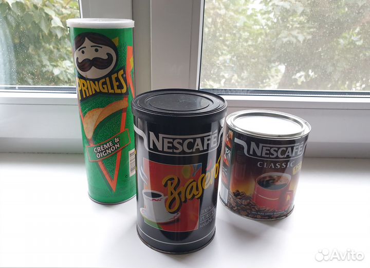 Банка от принглс, нескафе