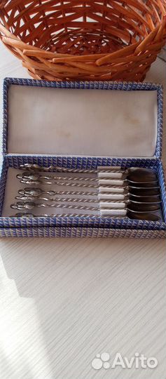 Набор чайных ложек мельхиор СССР