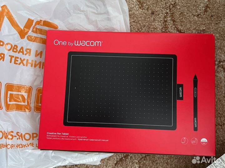 Графический планшет wacom one by wacom 2 medium