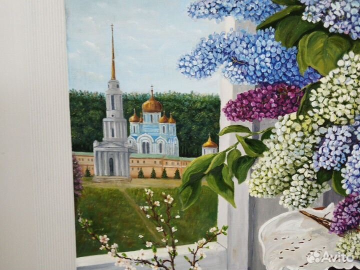 Картина маслом на холсте большая 103х88 см