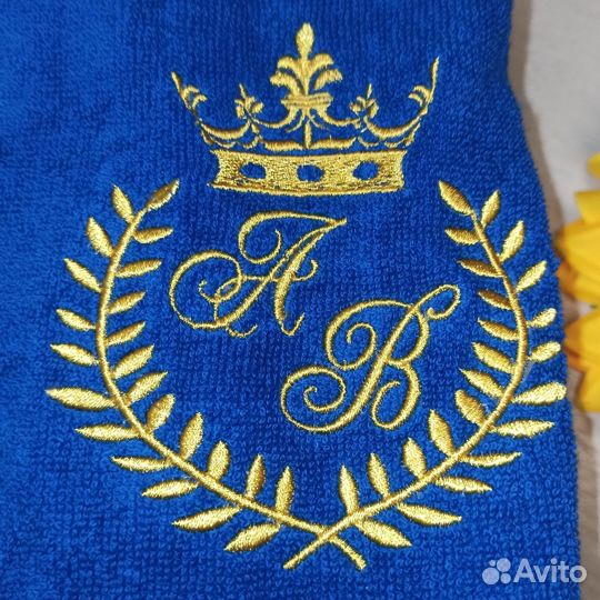 Мужской халат с инициалами