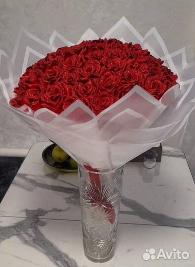 Букет из атласных лент