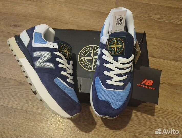 Кроссовки мужские New balance 574 Люкс новые синие