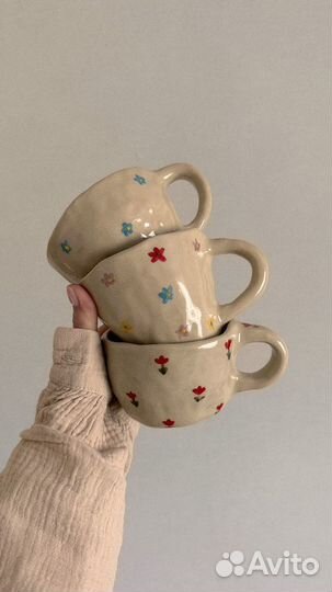 Керамическая кружка ручной работы