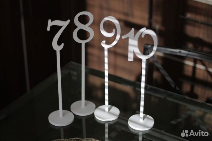 Цифры Номерки на стол Свадьба Декор