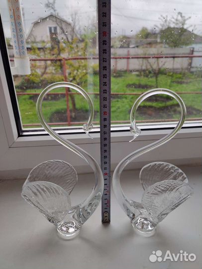 Лебедь хрустальный СССР 2шт