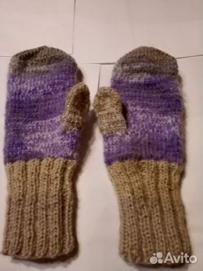Женские варежки вязаные ручной работы