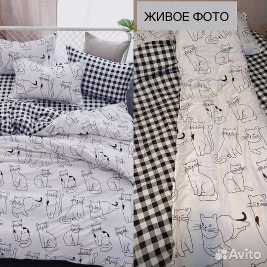 Белье постельное поплин сатин с резинкой без