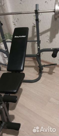 Скамья для жима и штанга