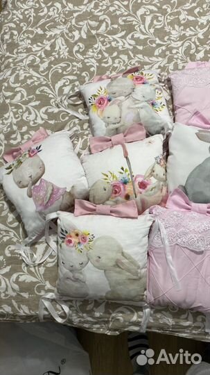 Бортики для детской кроватки для девочки