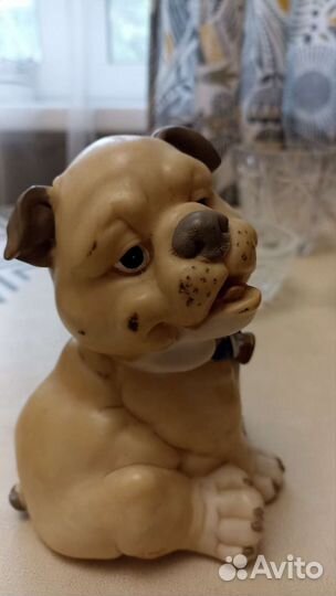 Фарфоровая копилка-статуэтка Собака