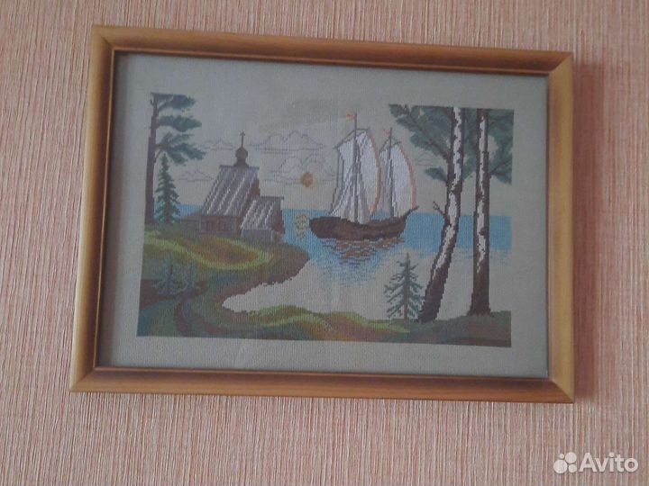 Вышивка крестом в багете