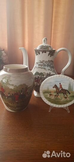 Чайник и Ваза Охота Английская керамика