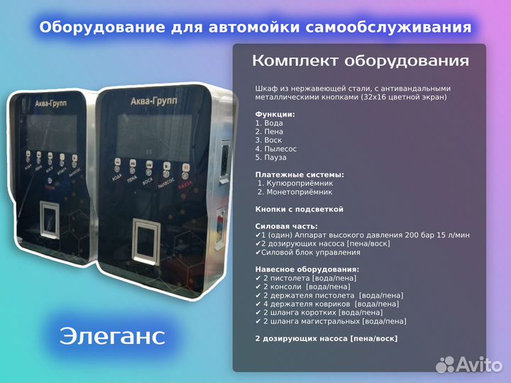 Оборудование для Автомойки / Элеганс Пro 72