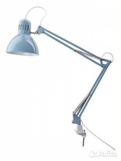 Лампа Терциал Икеа IKEA голубая