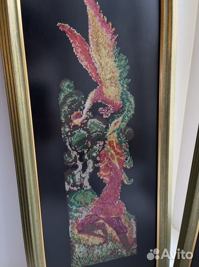 Вышивка композиция из сказки Конек-горбунок