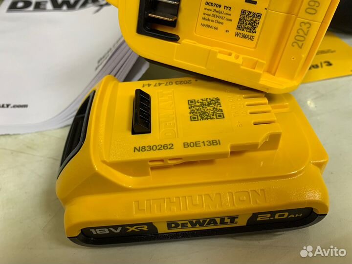 Ударная дрель-шуруповерт dewalt DCD709D2T (18в)