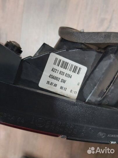 Фонарь задний задний правый Mercedes S 500 4Matic