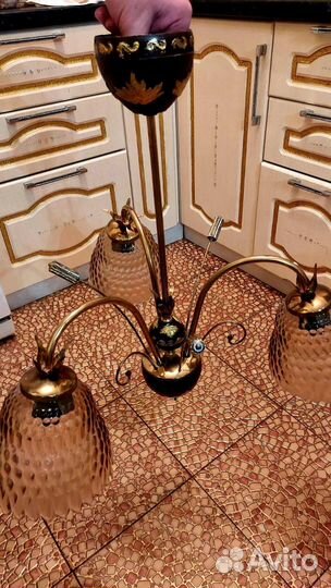Люстра СССР трехрожковая