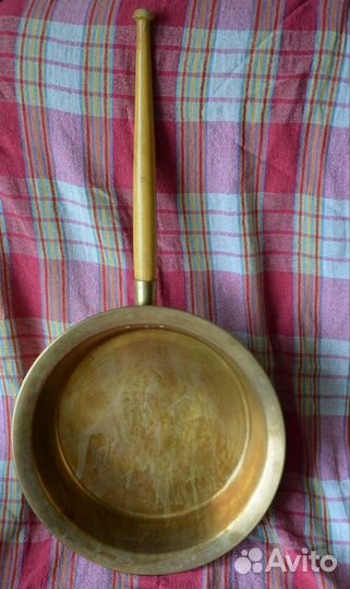 Латунный таз с ручкой для варенья СССР Кольчугино