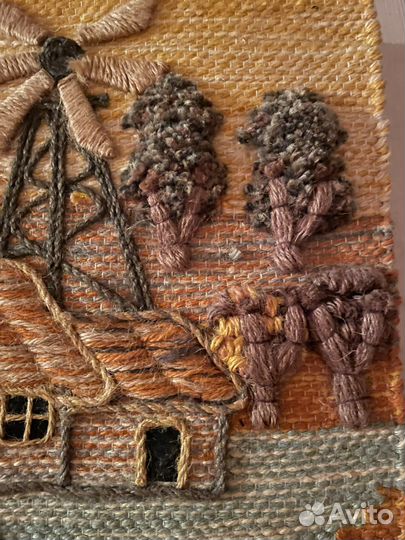 Картина тканая из джута Индия