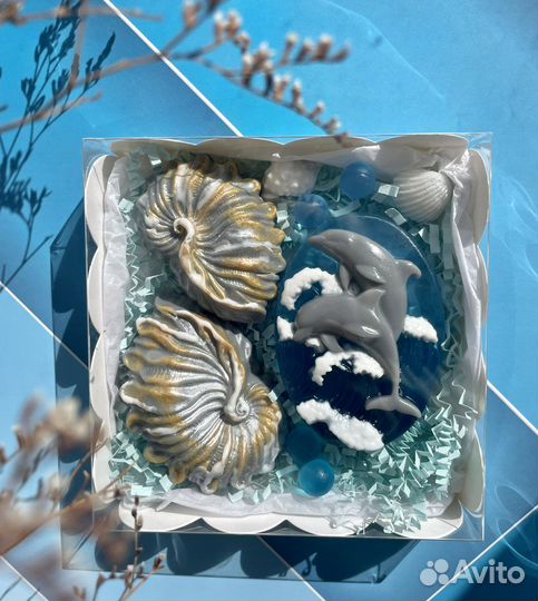 Мыло ручной работы набор Дельфины