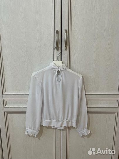 Блузка белая для девочек 128