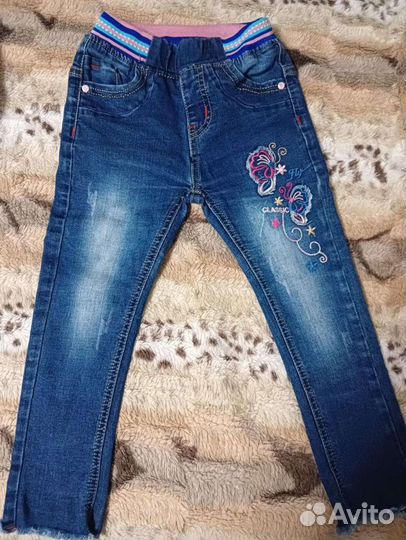 Джинсы для девочки 104 110