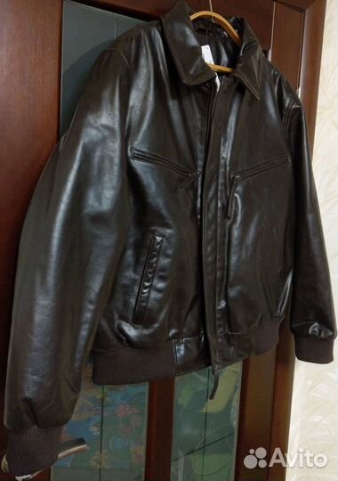 Кожаная куртка пилот