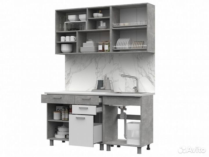 Кухонный гарнитур Ателье светлый. Новый. В наличии