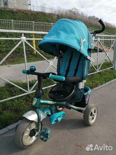 Детский велосипед трехколесный с ручкой бу