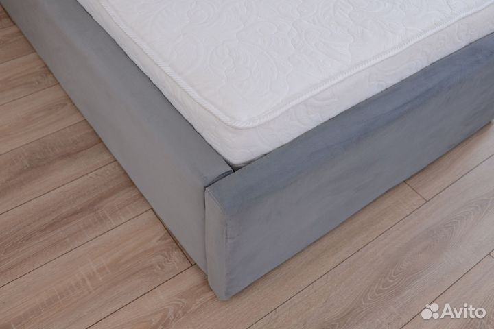 Кровать с матрасом 90х200 Роза велюр