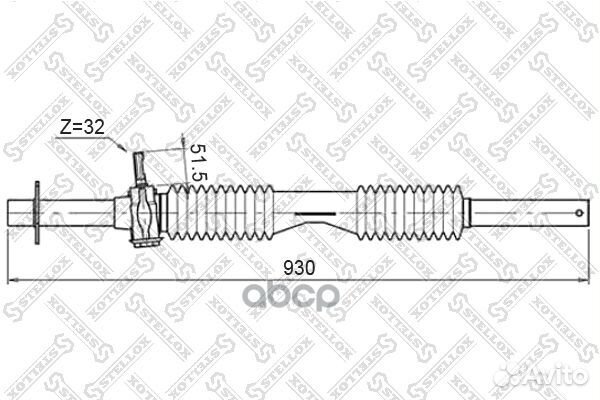 00-35008-SX рейка рулевая механическая без рул
