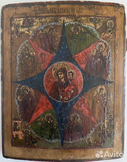 Икона Неопалимая купина 19 век