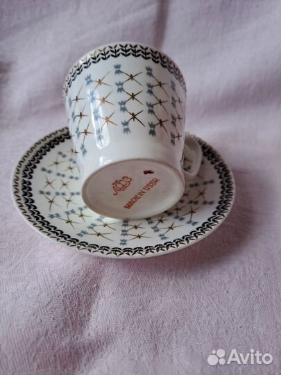 Кофейная пара(Костянной фарфор, лфз)