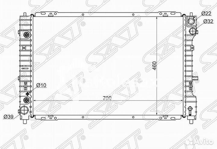 Радиатор mazda tribute/ford escape/maverick 3.0 01