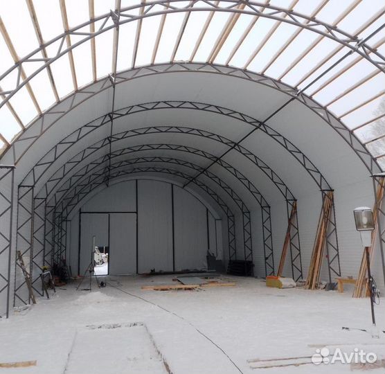 Ангар прямостенный с монтажом под ключ
