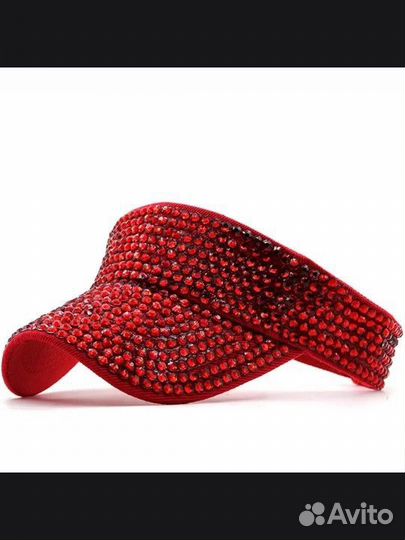 Кепка козырек со стразами
