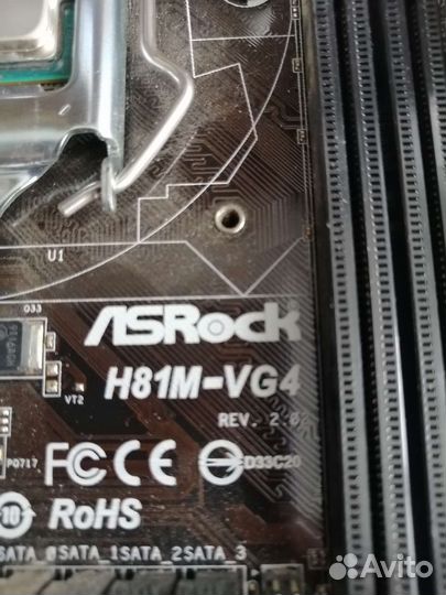 Материнская плата asrock h81m-vg4