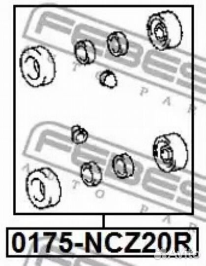 Febest 0175-NCZ20R Ремкомплект колесного тормозног