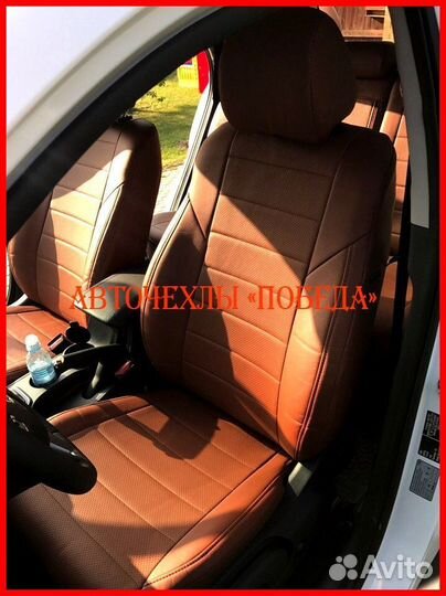 Чехлы Hyundai Tucson 4 из экокожи коричневые Класс