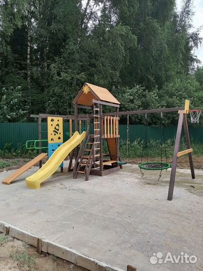 Игровые деревянные площадки для детей