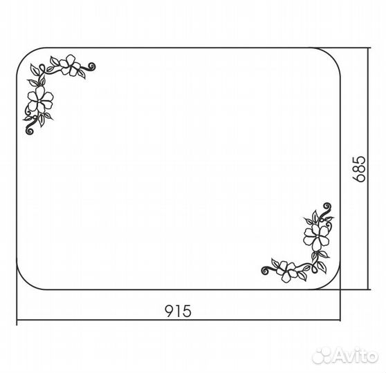 Зеркало silver mirrors 915*685 Блум (фр-00002364)