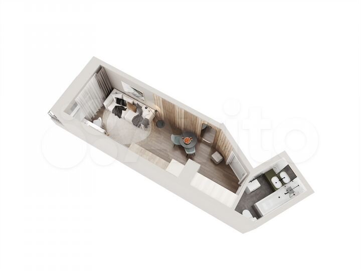 Квартира-студия, 28,3 м², 2/17 эт.