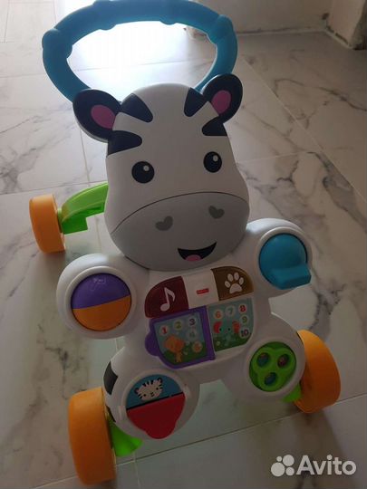 Ходунки каталка fisher price зебра