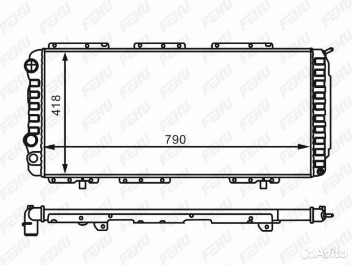 FRC1203M Радиатор охлаждения (сборный) fiat / soll