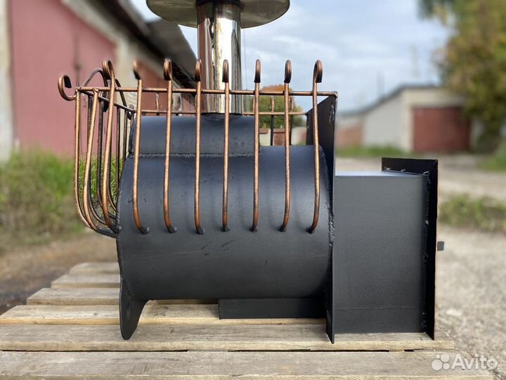 Печь для бани из газовой трубы