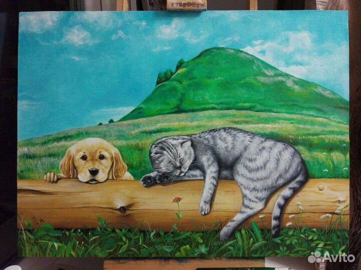 Картина маслом на холсте. 